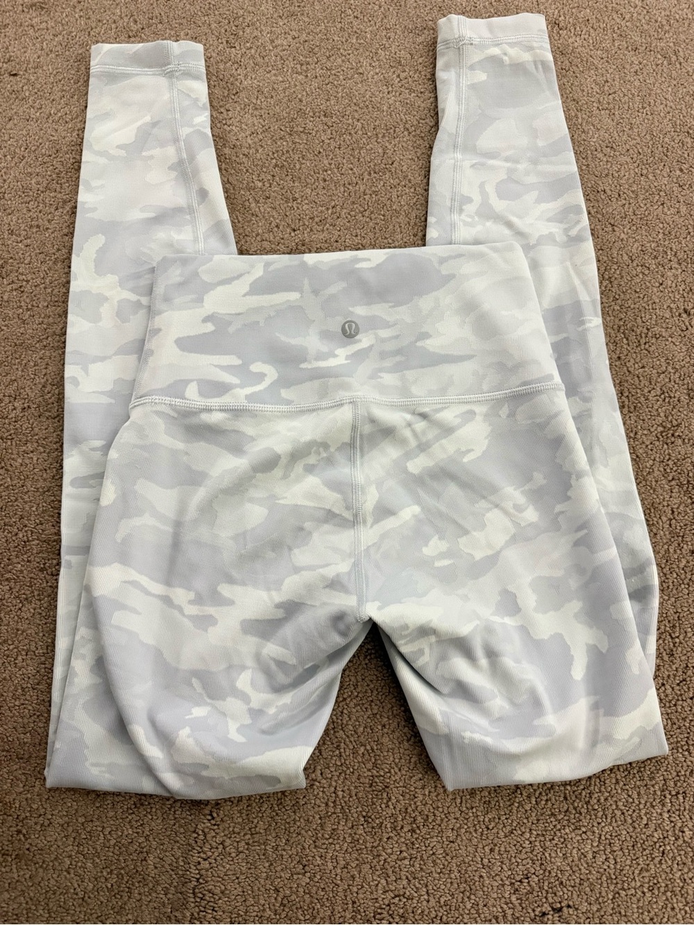 lululemon athletica Women’s White and Light Gray Camo Leggings